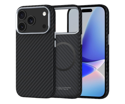 Etui do telefonów Tech-Protect Ion Carbon Magsafe do Iphone 17 Pro Black/Silver